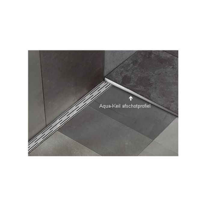 Blanke Aqua Keil 754280B125R (8493) slope profile shower floor 980x12.5x24 right brushed stainless steel