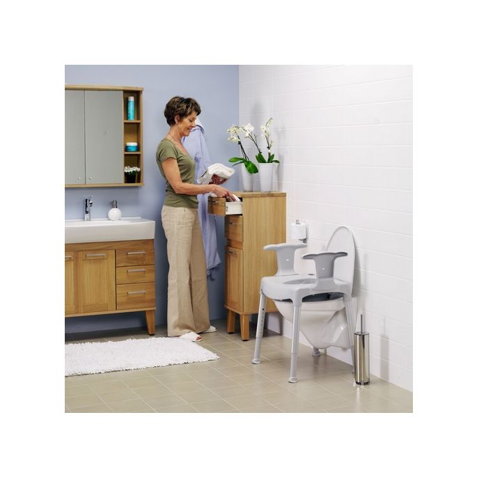 Etac Swift 81702020 freestanding toilet riser gray