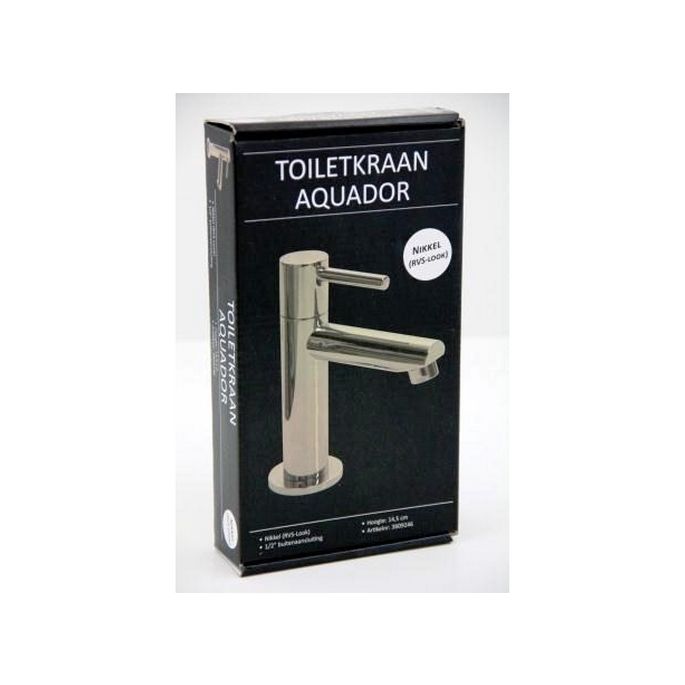 San4U 2564290 Aquador basin tap upright nickel stainless steel look