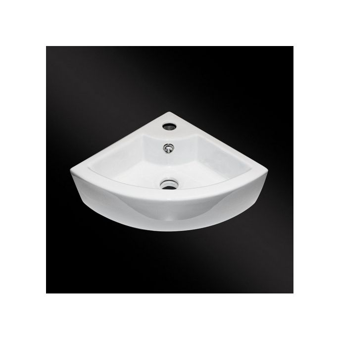 San4U 2503565 One Pack Floor fountain set white ceramic/ chrome