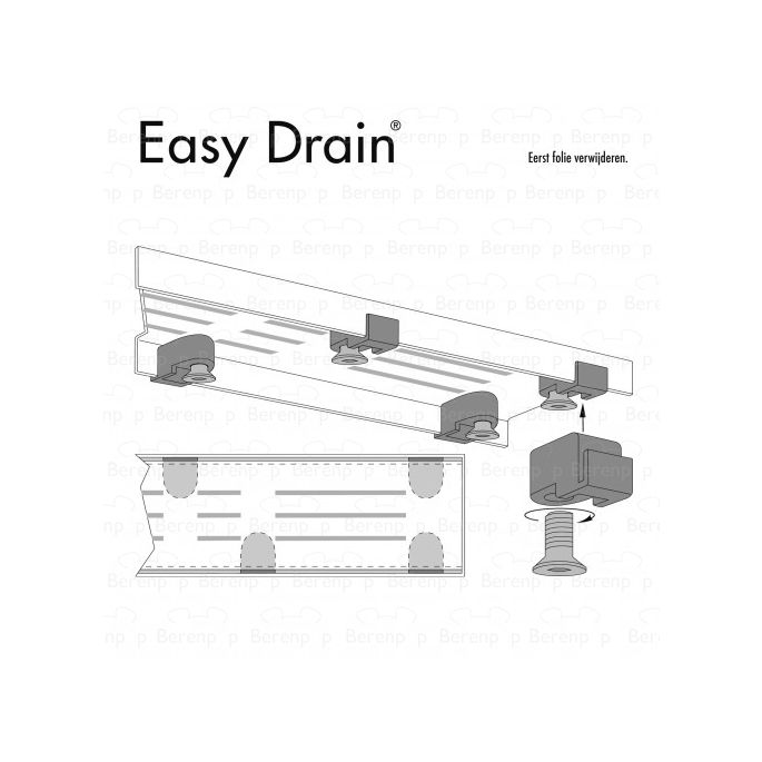 Easy Drain onderdelen EDR-STEUN-N rooster kliksysteem voor douchedrain