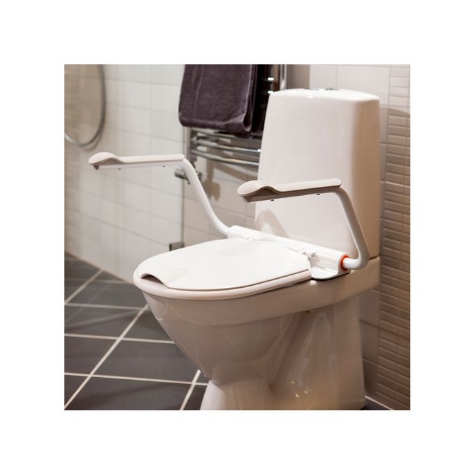 Etac Supporter 803031122 toilet seat with lid and armrests white
