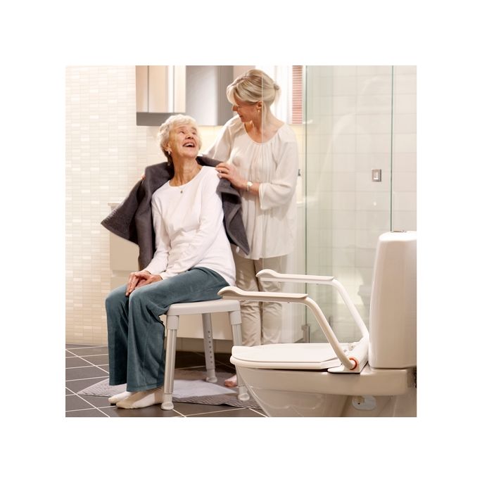 Etac Supporter 803031122 toilet seat with lid and armrests white