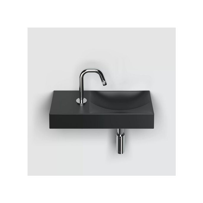Clou Vale CL033016201L fontein 45x19cm met kraangat links mat zwart keramiek