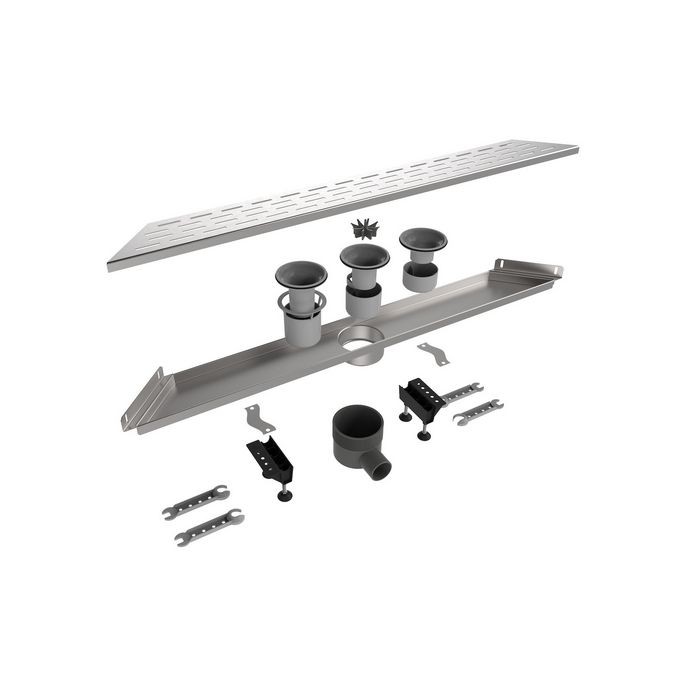 Easy Drain Multi Trapezium 300 EDMTRAP300 shower channel 485x300x98mm side spout