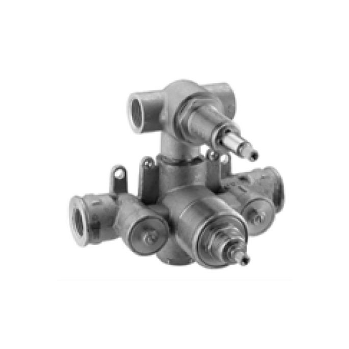 Pure Aragon AR5119 recessed thermostat with 2 outlets chrome