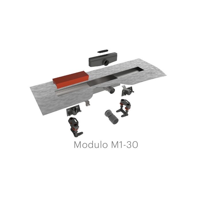 Easy Drain Compact 30 Modulo Stone EDM1NAT80030 shower channel 80cm side spout