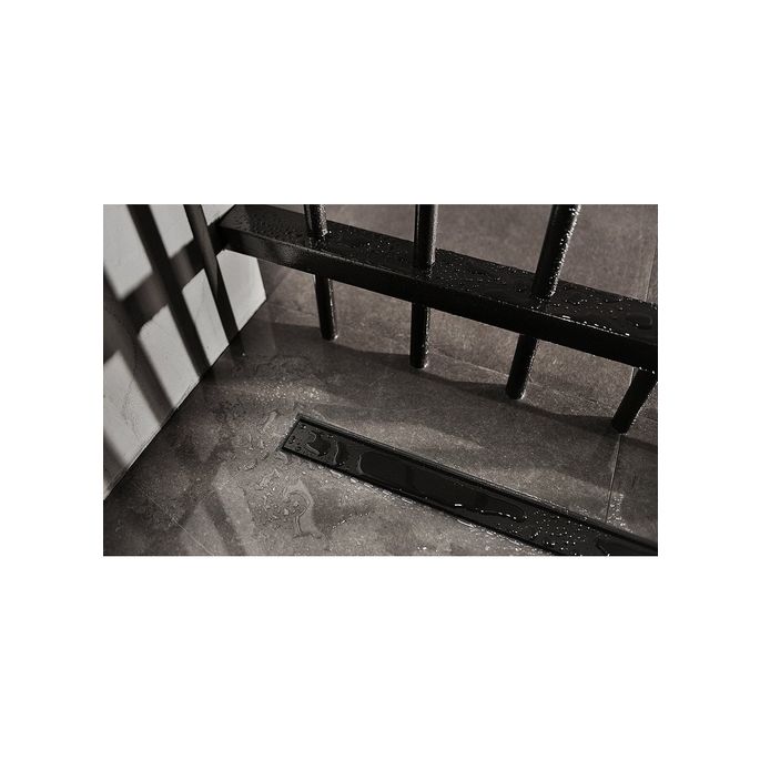 Easy Drain Compact 30 TAF Black EDM1TAFZM120030B shower channel 120cm side spout