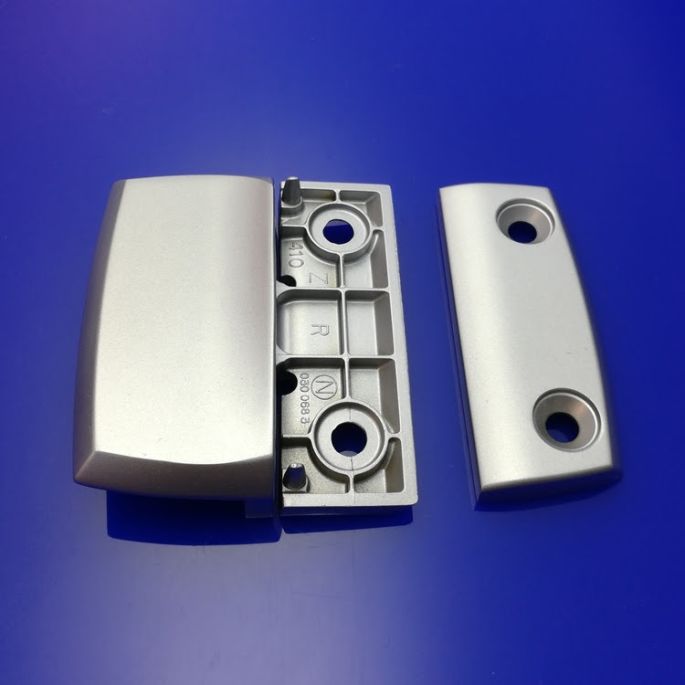 Koralle VarioPlus 2537365 ( L43361 ) Glashalter rechts für Schienen silber satiniert