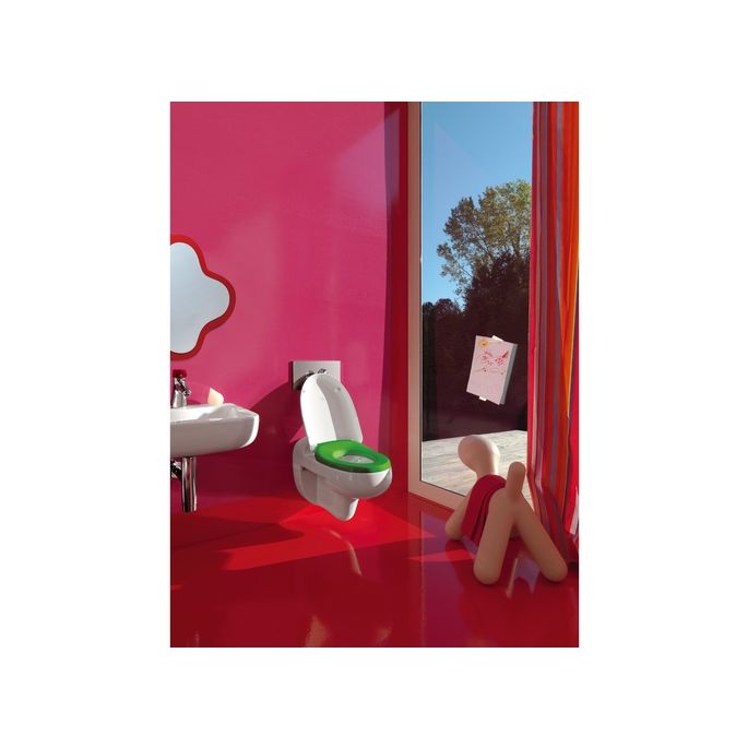 Laufen WC-Sitze Florakids 8910300720001 mit Deckel weiß/grün *nicht mehr lieferbar*