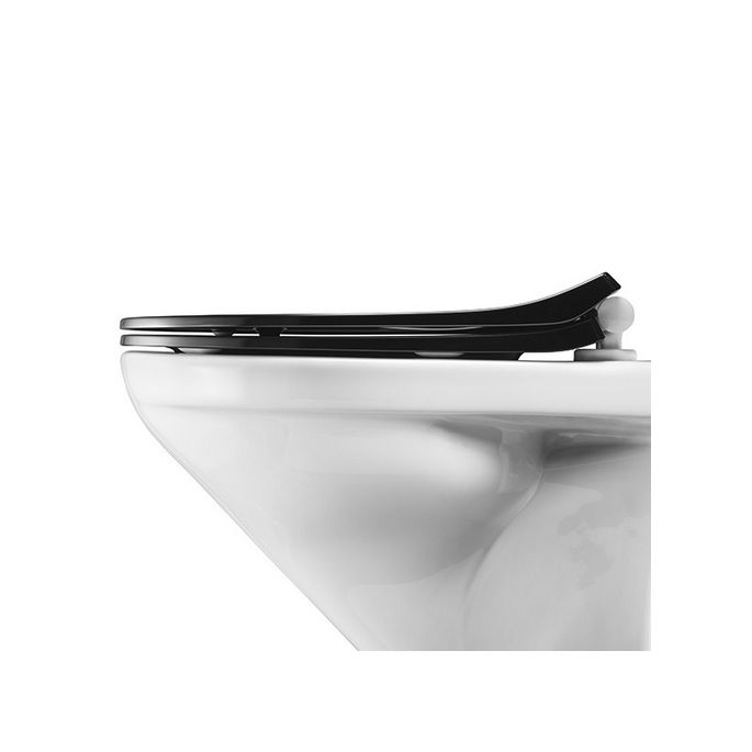 Pressalit Projecta Solid Pro 1004111-DG4925 toilet seat with lid black polygiene