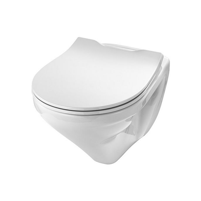 Pressalit Projecta Solid Pro 1002011-DG4925 toiletzitting met deksel wit polygiene
