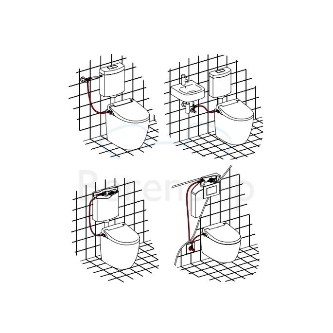 Diaqua Lavalino 31169641 toiletzitting (douchetoiletzitting) met deksel wit