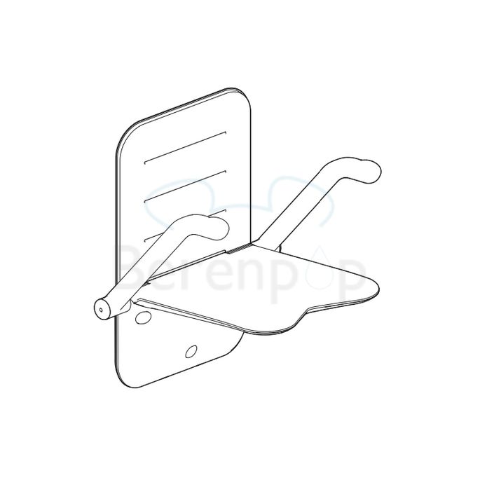 Etac Relax 81703060 shower seat with armrests and backrest white