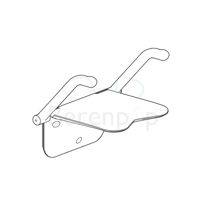 Etac Relax 81708010 Duschsitz mit Armlehnen Vulkangrau