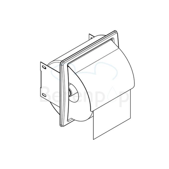 Franke Stratos STRX673E Toilettenpapierhalter mit Abdeckung flächenbündig aus Edelstahl