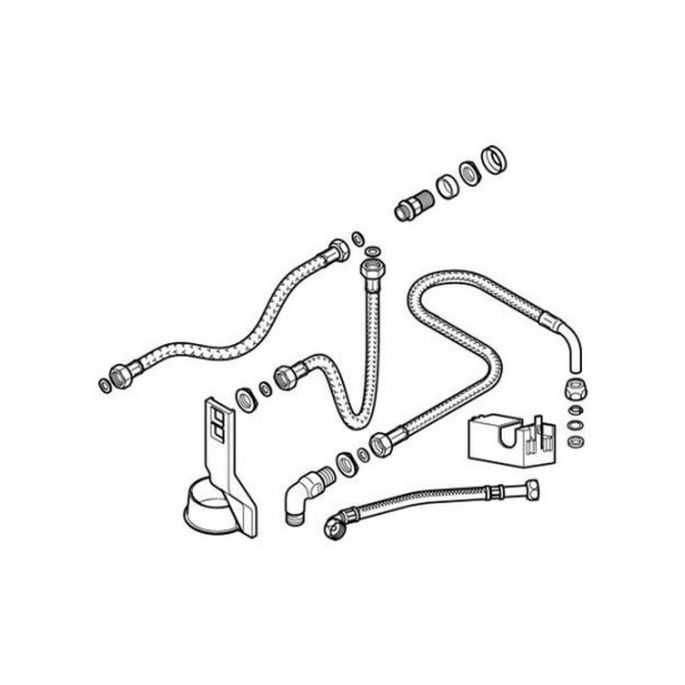 Geberit AquaClean 240396001 Wasseranschluss-Set Aufputz-Spülkastenanschluss rechts