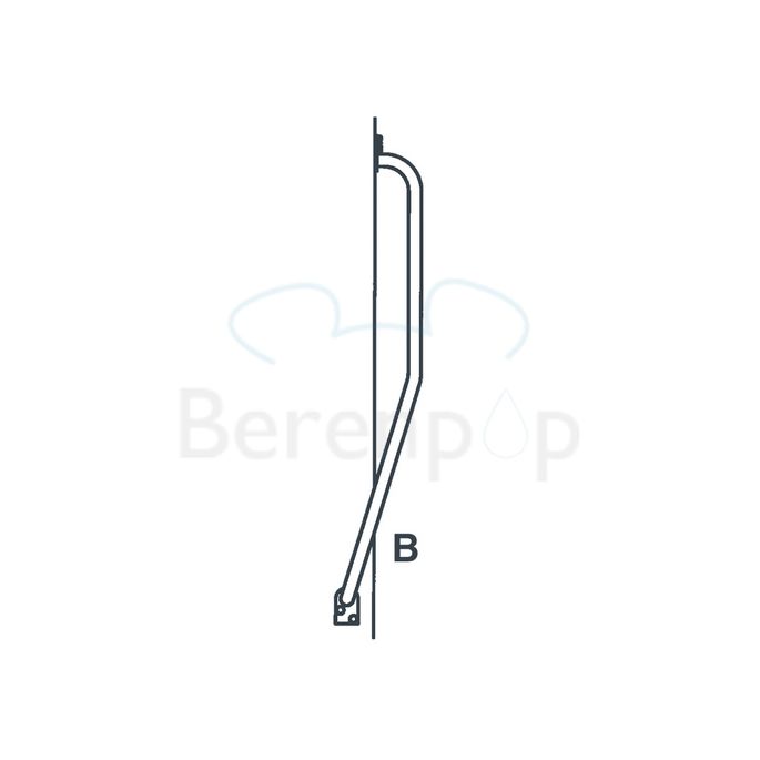 Handicare (Linido) LI2611012102 Treppenhaushalter 510x510mm Stahl beschichtet weiß