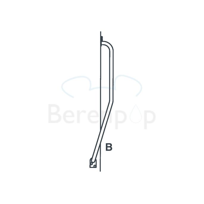 Handicare (Linido) LI2611012402 Treppenhaushalter 510x510mm Edelstahl beschichtet weiß