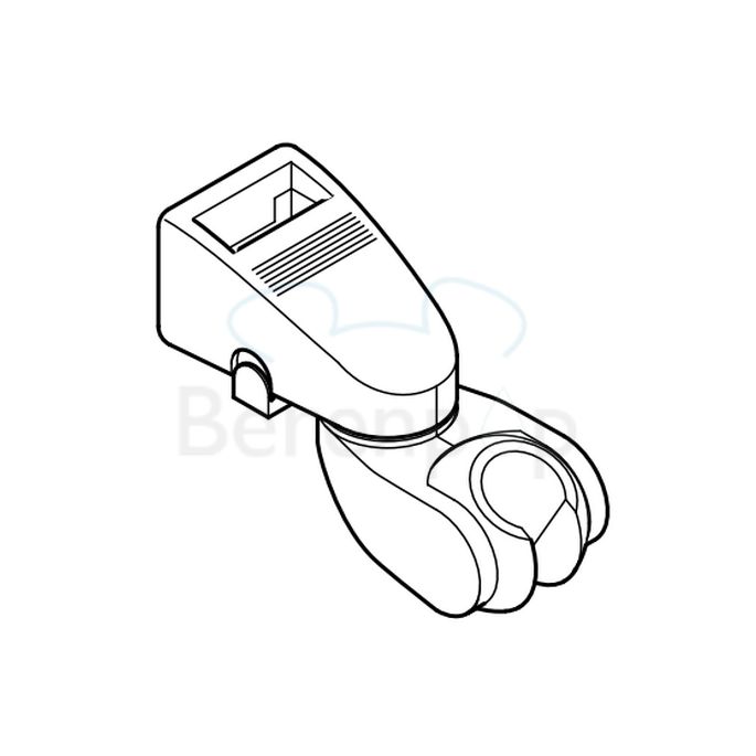 Hansgrohe 96170000 slide piece for Unica'E slide bar matte chrome