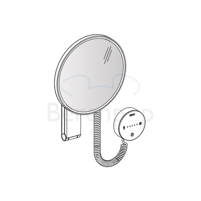 Keuco iLook_move 17612019000 Kosmetikspiegel 5x mit Beleuchtung (ohne Stecker) chrom