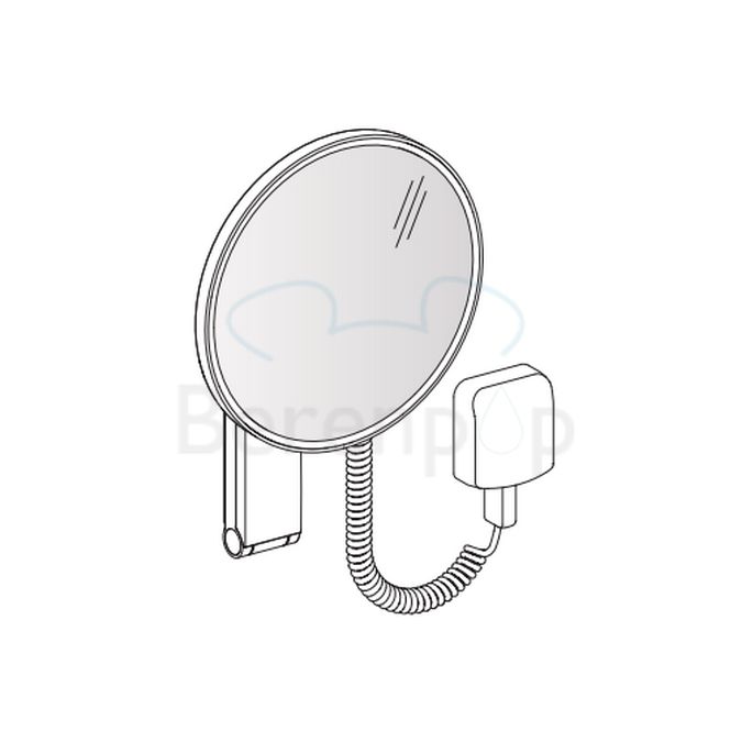 Keuco iLook_move 17612019001 Kosmetikspiegel 5x mit Beleuchtung (mit Stecker) chrom