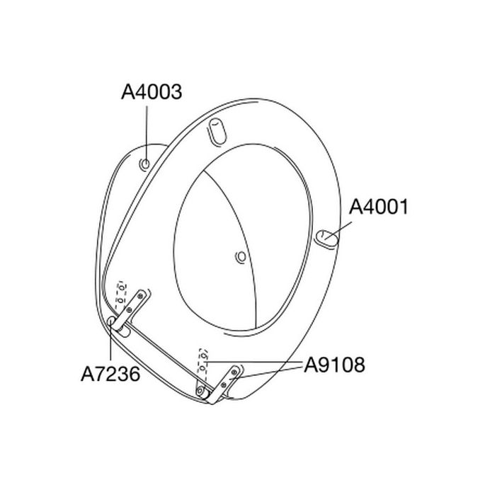 Pressalit 2000 124000-D07999 toilet seat with cover white