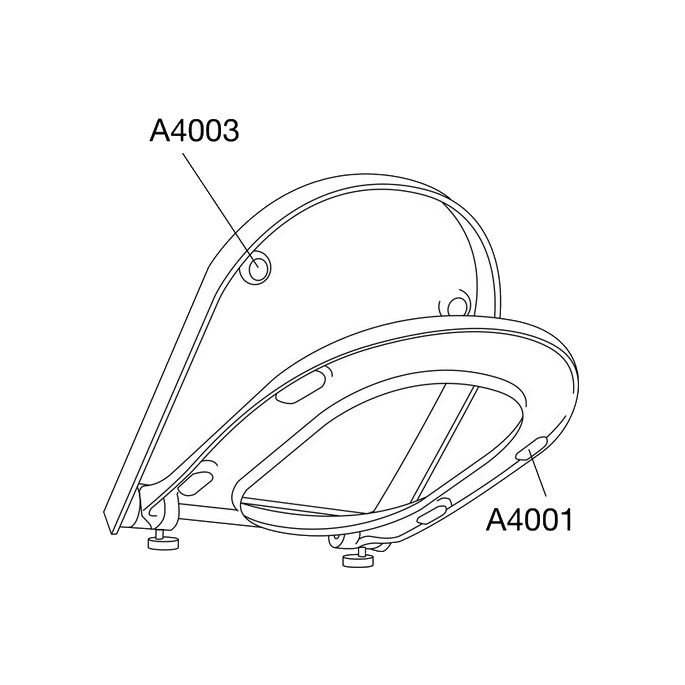 Pressalit 3 708000-D38999 toilet seat with cover white
