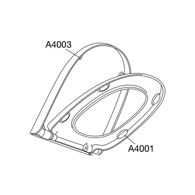Pressalit 300+ 776000-DA9999 toilet seat with cover white