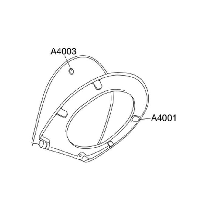 Pressalit 716 716000-D94999 toilet seat with cover white
