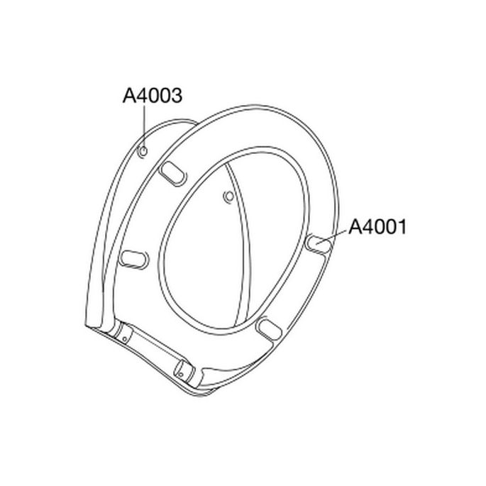 Pressalit 722 722000-D74999 toilet seat with cover white