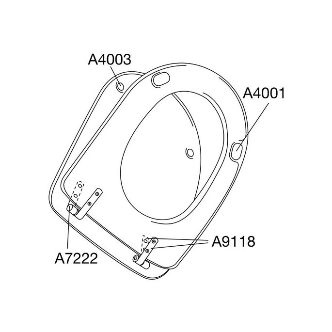 Pressalit Magnum 104000-B33999 toilet seat with cover white