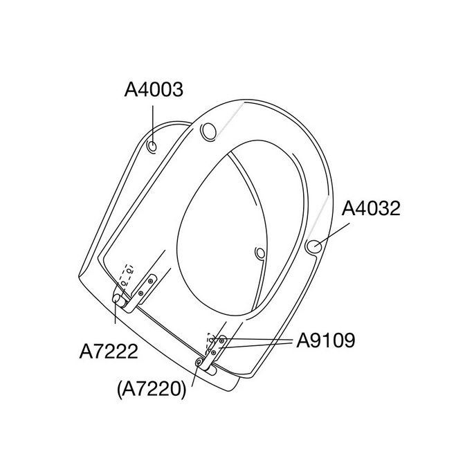 Pressalit Objecta D 172011-BR7999 toilet seat with cover white polygiene