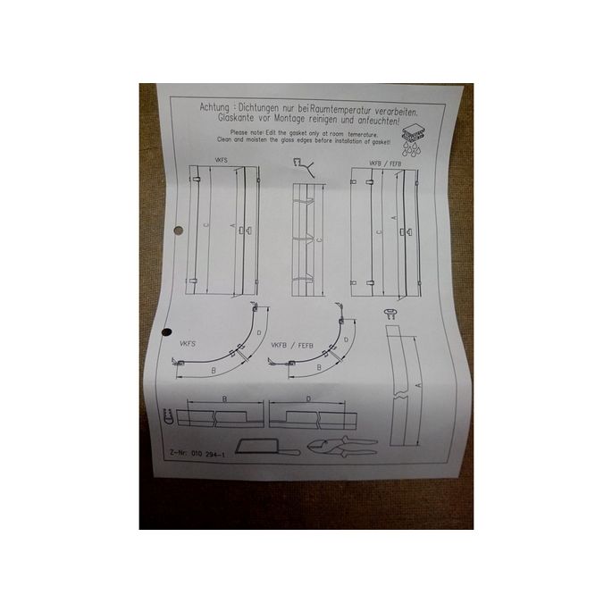 Sphinx Facette S8L41866 ( 2537265 ) complete strip set for pentagon shower
