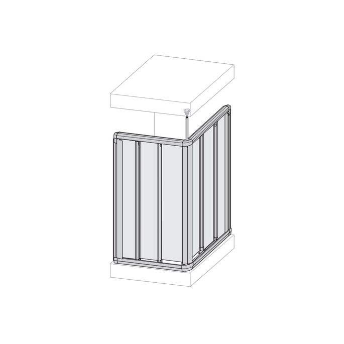 Huppe 1002, 054204 verticale afdichtingsstrip/ magneetstrip *niet meer leverbaar*