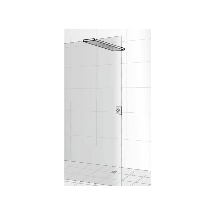 HSK Shower & Co! 1900006 rain shower Lavida for glass absorption Walk In stainless steel polished