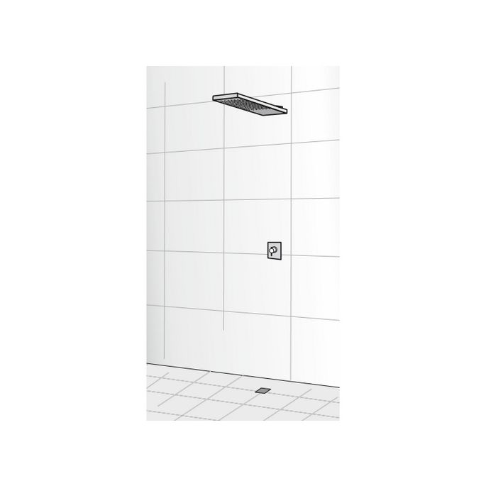 HSK Shower & Co! 1900013 rain shower Lavida free hanging stainless steel polished