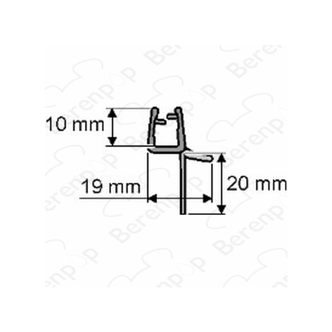 Huppe universal 070002 drain profile 200cm / 6mm (now only available as 2 x 100cm)