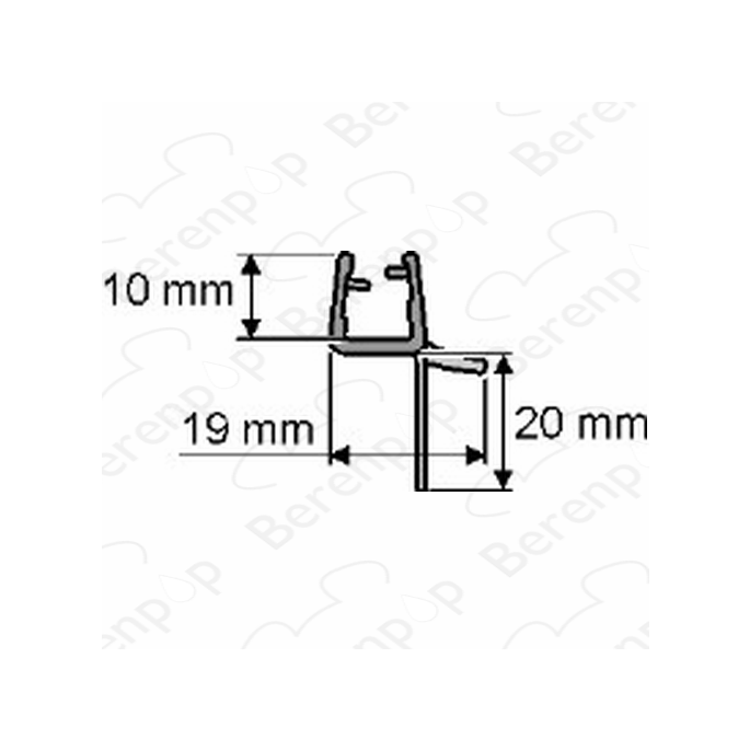 Huppe universal 070003 drain profile 210cm / 8mm (now only available as 2 x 105cm)
