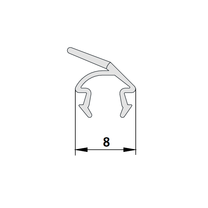 Kermi 2240371 Dichtung vertikal 200cm