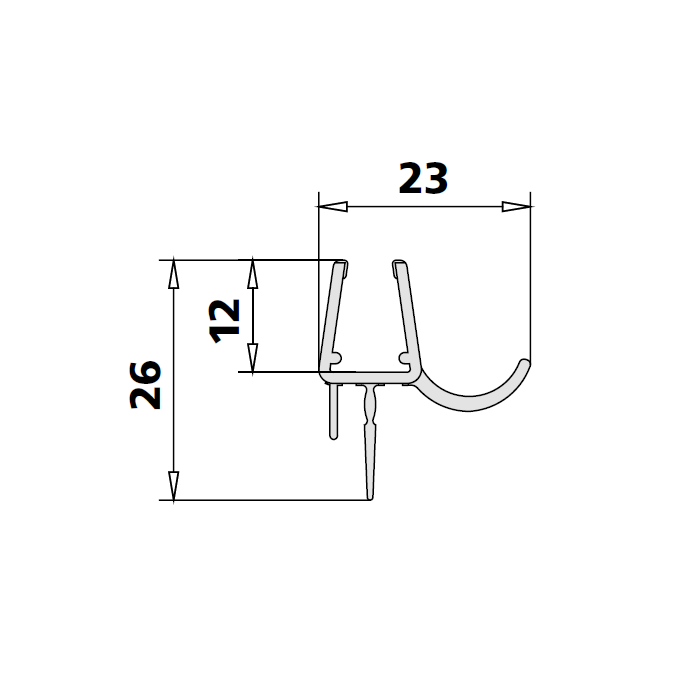 Kermi 2534113 set of splash guards 2 x 98.5cm - 6mm