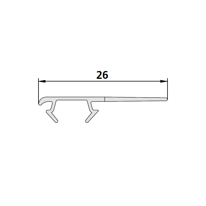 Kermi 6000348 Profil vertikal 200cm