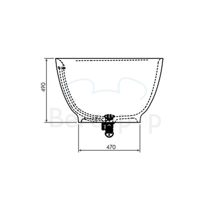 Clou First CL0513010 freistehend Bad 182x82 aluite weiß