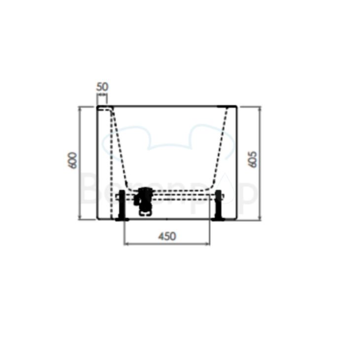 Clou InBe IB0540506 bathtub wall model 172x74 acrylic white