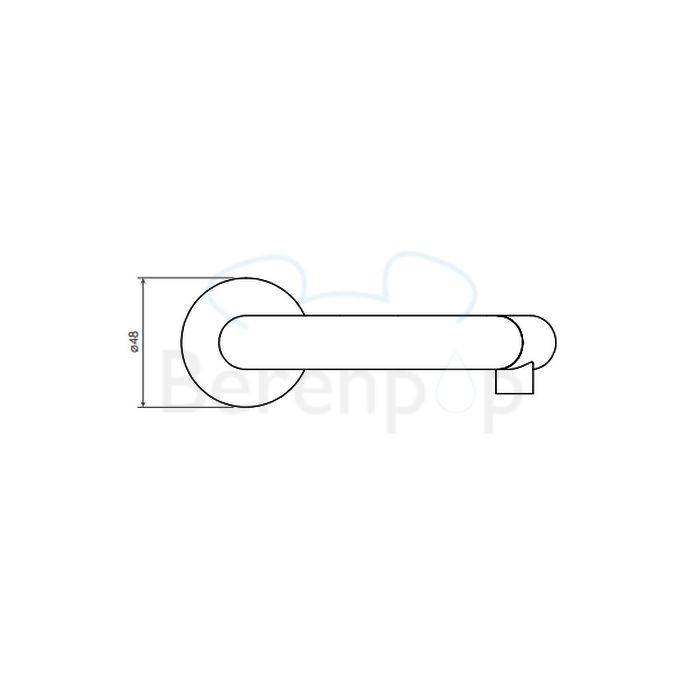 Clou Kaldur CL060500429L Handwaschbeckenarmatur Ständer (linke Ausführung) chrom
