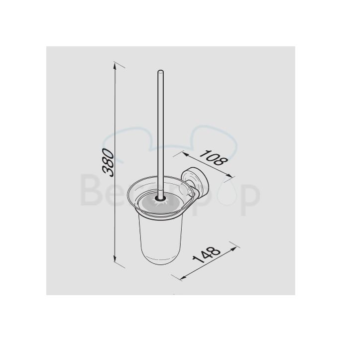 Geesa Luna 5500115 accessory set (toilet set) chrome