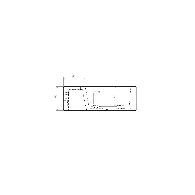Clou Flush 1 CL0312010 ceramic fountain 28cm matte black