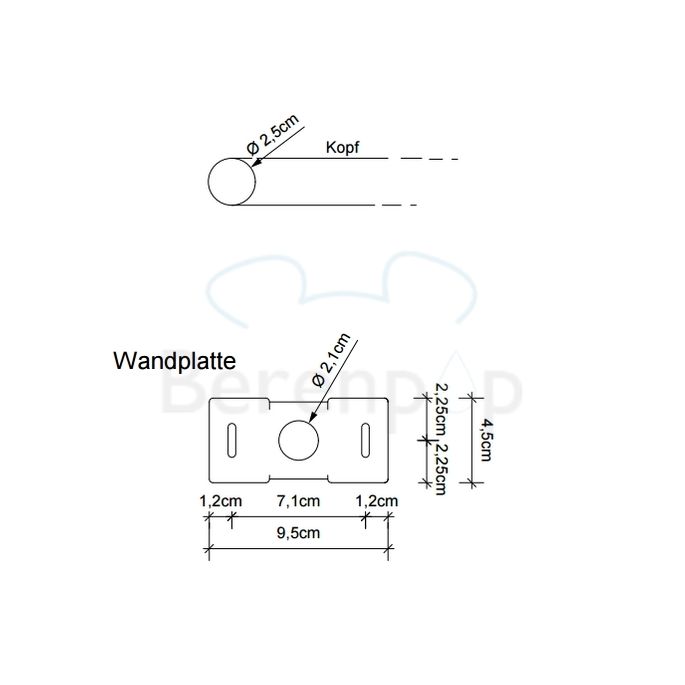 Decor Walther 0317620 DIM 40 wall light 40cm gold