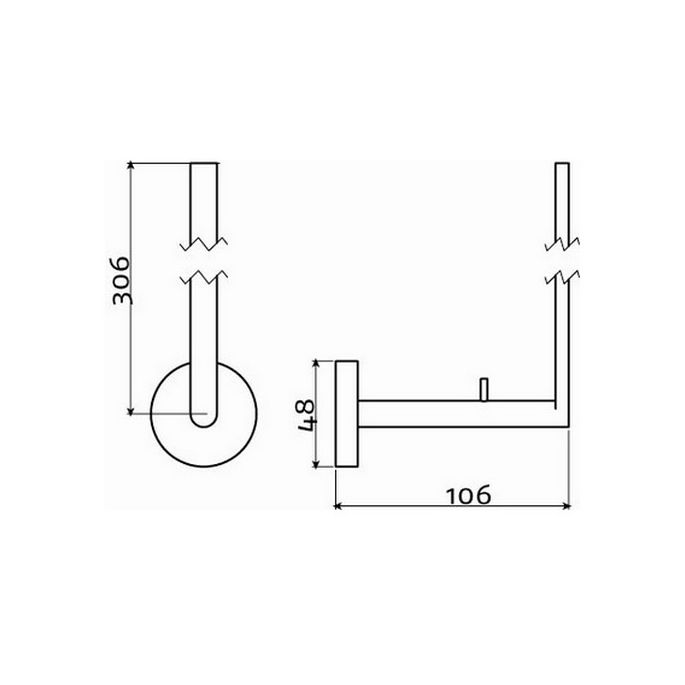 Clou Flat CL0902035 spare roll holder chrome