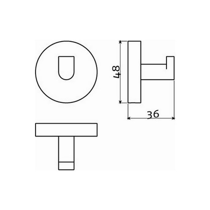 Clou Flat CL0902064 set of 2 pieces clothes hook chrome